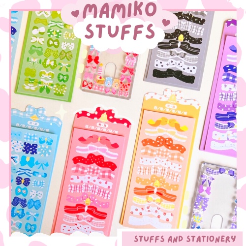 STICKER TRANG TRÍ NƠ RIBBON ĐỦ MÀU SIÊU XINH, SIÊU TIỆN DỤNG