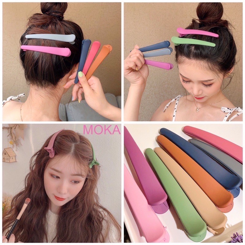 Combo 5 kẹp tóc mỏ vịt bằng nhựa [Noon Fashion]