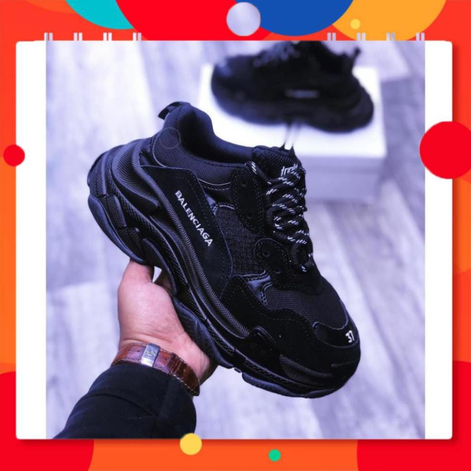 $ SALE sale Còn hàng-  Giày Balenciaga Triple S full đen cao cấp -A122 ' :; 🌺 -v23 ' '