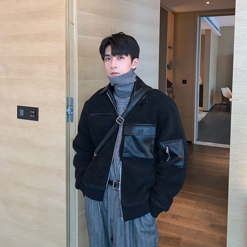 Áo Khoác Phao Dáng Ngắn Phối Lông Cashmere Ấm Áp | BigBuy360 - bigbuy360.vn