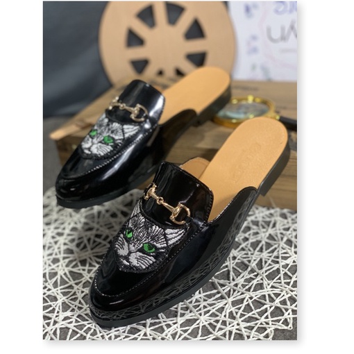 𝔹𝕆𝕊𝕊 𝕊ℍ𝕆𝔼𝕊 ⚜️ Giày Sục Nam Thêu Mèo Cá Tính Độc Lạ kiểu Dáng Hàn Quốc | BigBuy360 - bigbuy360.vn
