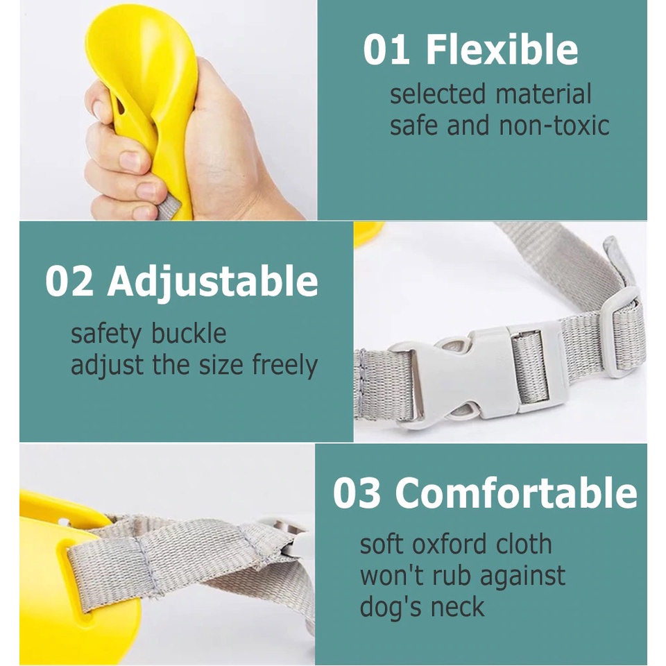 Mõm cho chó Mõm vịt dễ thương Mặt nạ cho chó Mõm Petty Chống vết cắn Ngừng sủa Con chó lớn nhỏ Miệng Mõm cho chó cưng Phụ kiện cho chó cưng