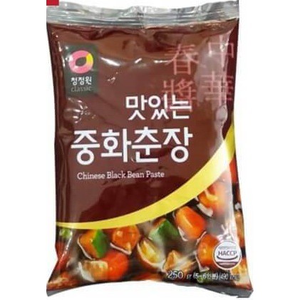 Combo 500g mì sợi lớn Ottogi + 250g sốt tương đen jajangmyeon làm mì tương đen