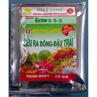 Siêu ra bông (hoa), đậu trái - Grow 5-5-5 Ba lá Xanh 10ml