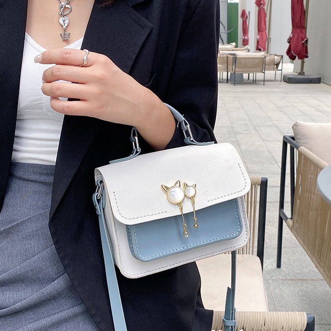 Túi tự đan handmade HALA túi xách nữ da PU thời trang đeo chéo phong cách đi chơi du lịch