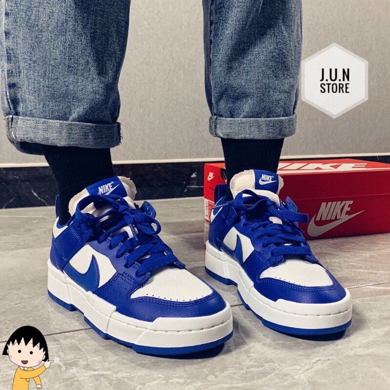 GIÀY SB DUNK LOW DISRUPT BLUE WHITE V2 LAI AU [ FULL BOX + FREE SHIP ]