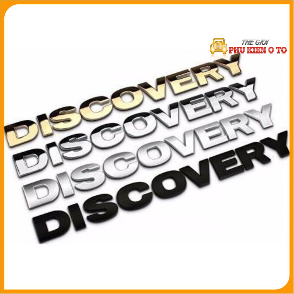 Tem chữ Discovery dán xe, đề can discovery 3D nổi dán xe ô tô