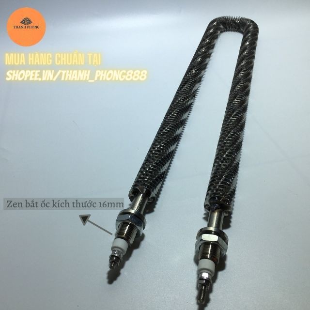 Điện Trở Sấy Khô Chữ U Thanh Nhiệt Cánh Tản Đốt Nóng 50cm 220V 380V