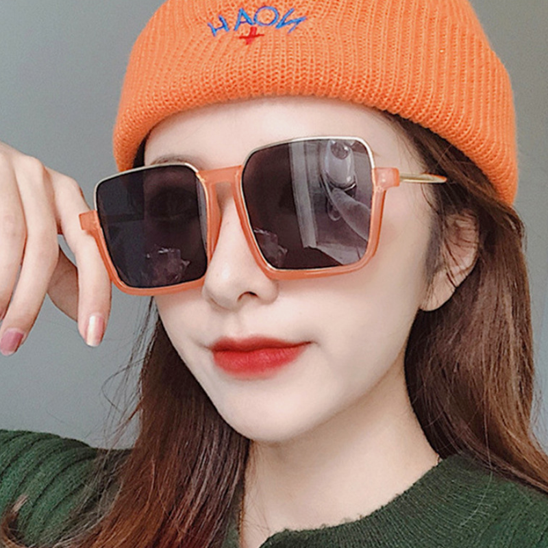 Kính râm gọng vuông ngoại cỡ thời trang Hàn Quốc cho nữ