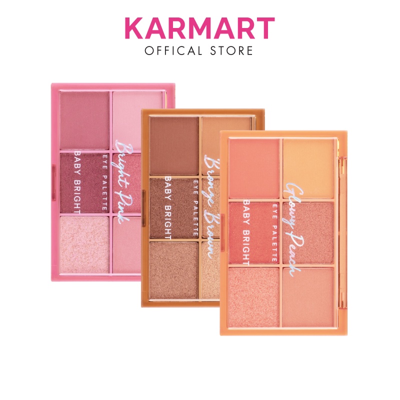 Bảng Phấn Mắt Baby Bright Eye Palette 0.7g, Phấn Lì Và Ánh Nhũ Lấp Lánh