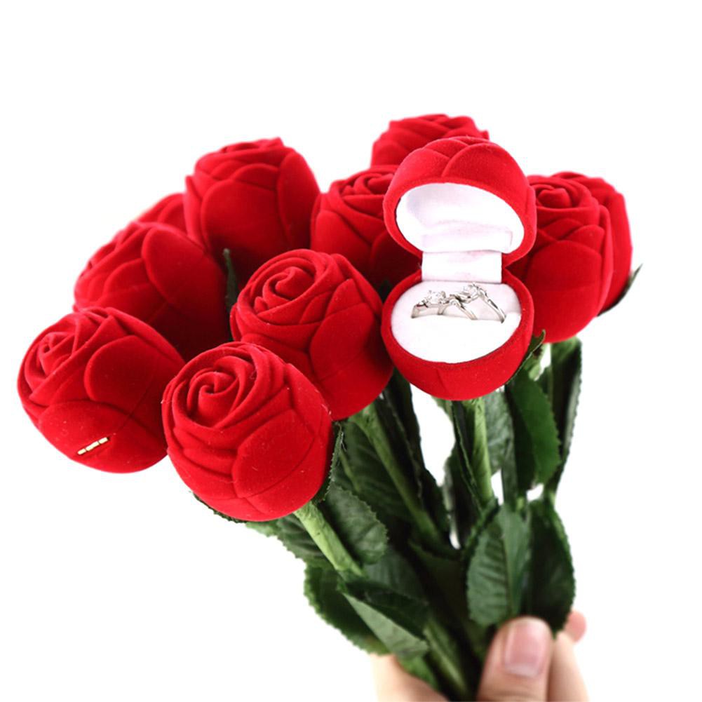 Hộp nhẫn hoa hồng sang trọng Quà Tặng Lễ tình nhân
