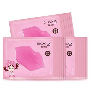 🌈🌈 Mặt nạ môi, mask môi Bioaqua Collagen dưỡng ẩm và giúp hồng môi Nourish Lips Membrane Mask
