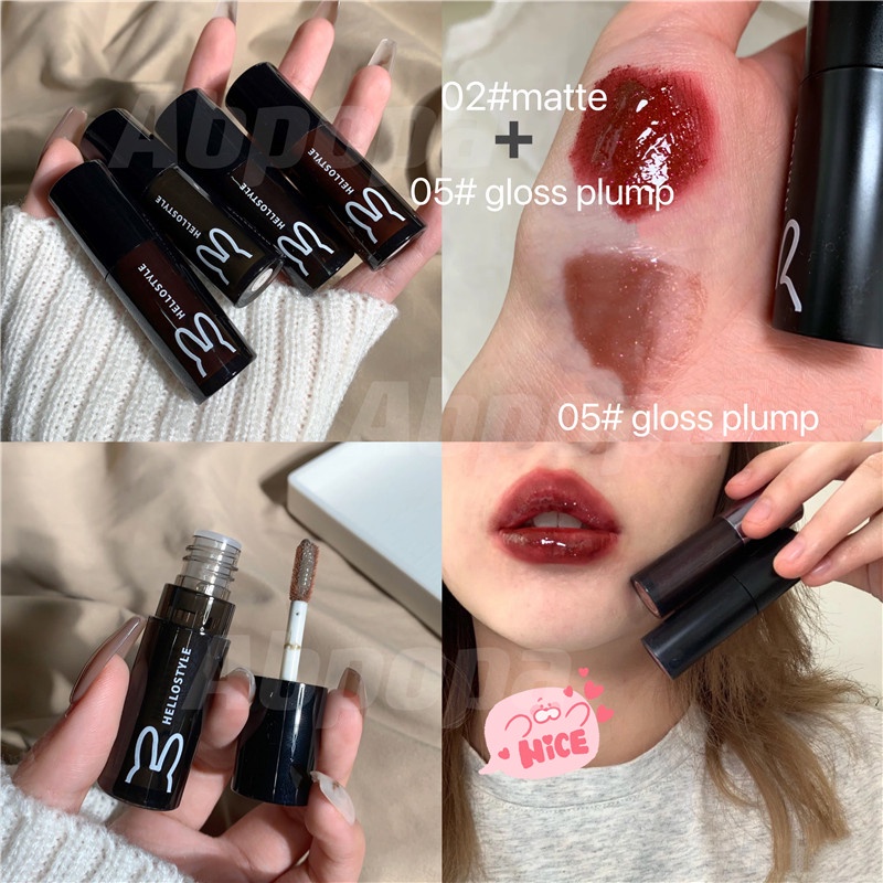Phong Cách ABPOPA HELLOSTYLE® Son Môi Chất Nhung Màu Sắc Ngẫu Nhiên Lâu Trôi