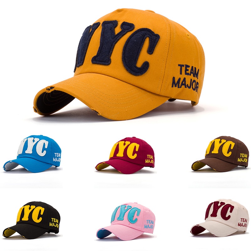 Nón kết NYC Kaki 2 lớp xịn báo cực chất - Mũ kết lưỡi trai thời trang nam nữ HOẠ TIẾT CHỮ (Nhiều màu)
