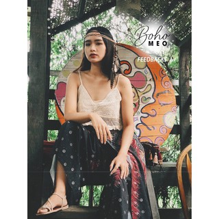 (CÓ SẴN) Quần lanh boho ống suông
