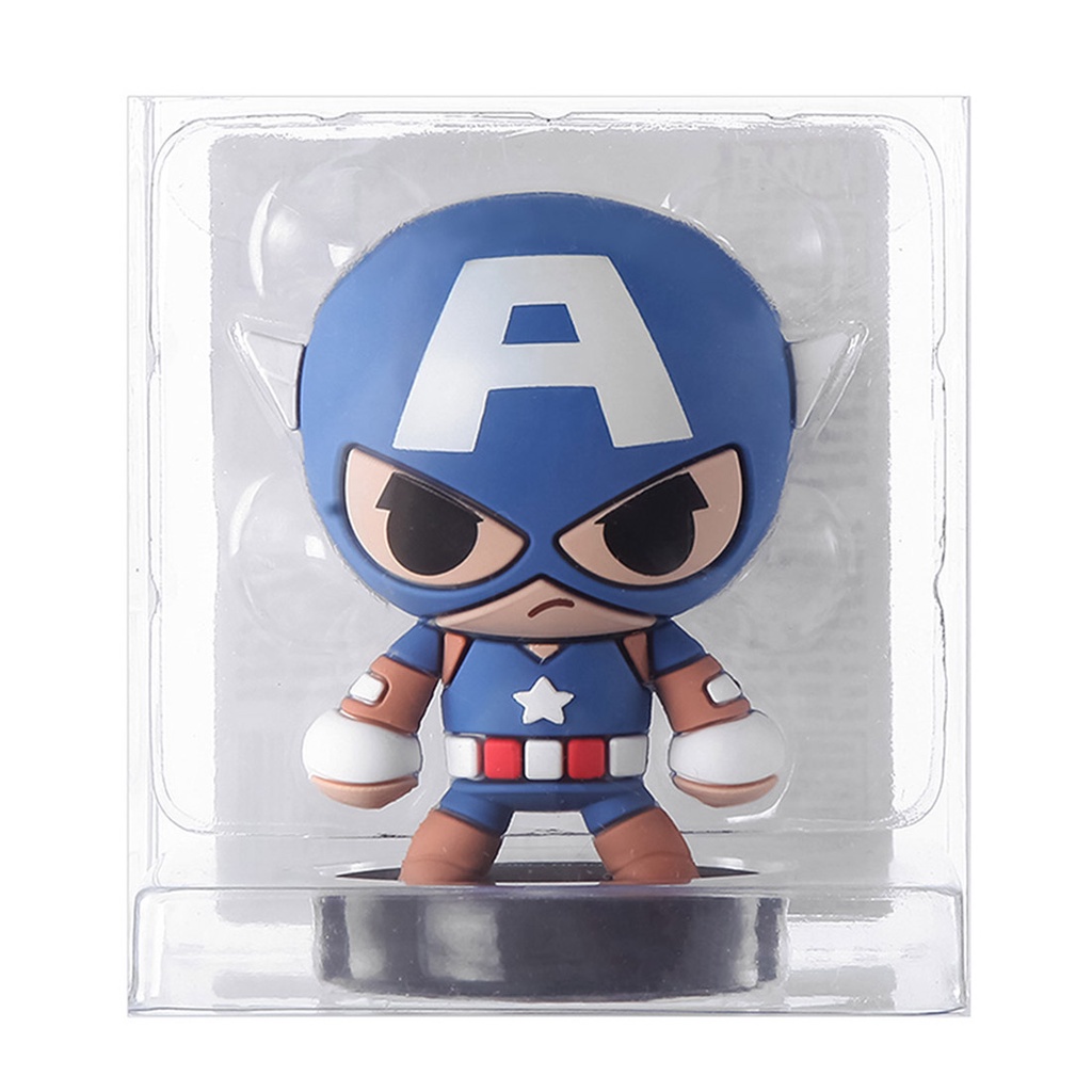 [Mã LIFEMALL991 giảm 10% đơn 99K] Đồ trang trí đồ chơi MARVEL 2.0 Q Captain America - Miniso