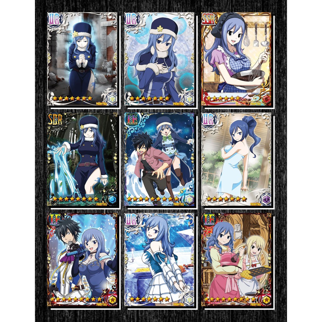 Thẻ bài Fairy Tail - Phần 10 - Juvia Lockser - Khổ 6.3 cm x 8.4 cm