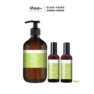 Viêm Nang Lông - Combo 2 Xịt Thảo Mộc Viêm Nang Lông 50ml + Sữa Tắm - MEE NATURAL