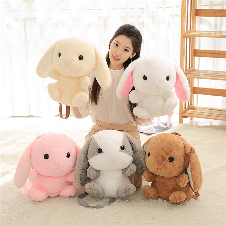 ⚡⚡ Bộ Ba Lô+Túi Đeo Chéo Hình Thỏ Hoạt Hình Đựng Đồ Ba Trong Một Cho Bé Gái 0304