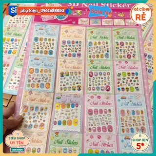 vỉ sticker nail dán móng tay (16 tấm nhỏ )