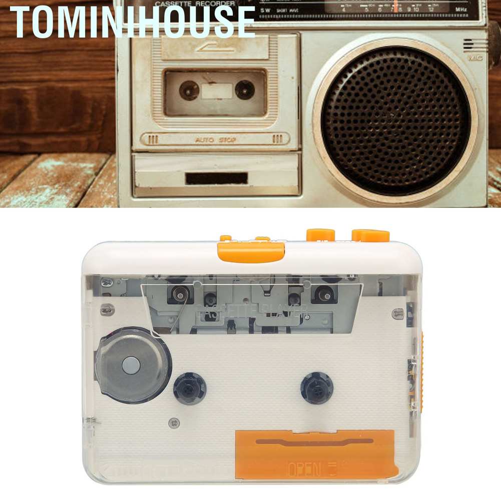 USB Cassette Converter Plug and Play Portable MP3 Music Tape Player with Earphone