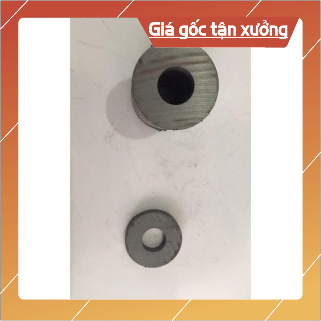 [Xả Kho] Nam châm viên Ferrite 45x8 lỗ 19mm, loại nam châm đen có lỗ