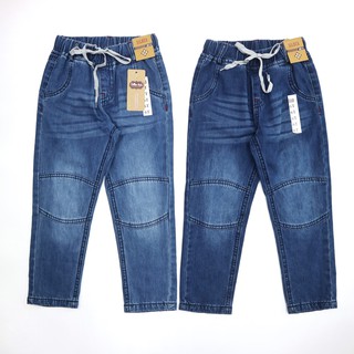 Quần Bò Dài Bé Trai SILBER KIDS Phối Đáp Gối, Vải Jean Mềm 100% Cotton