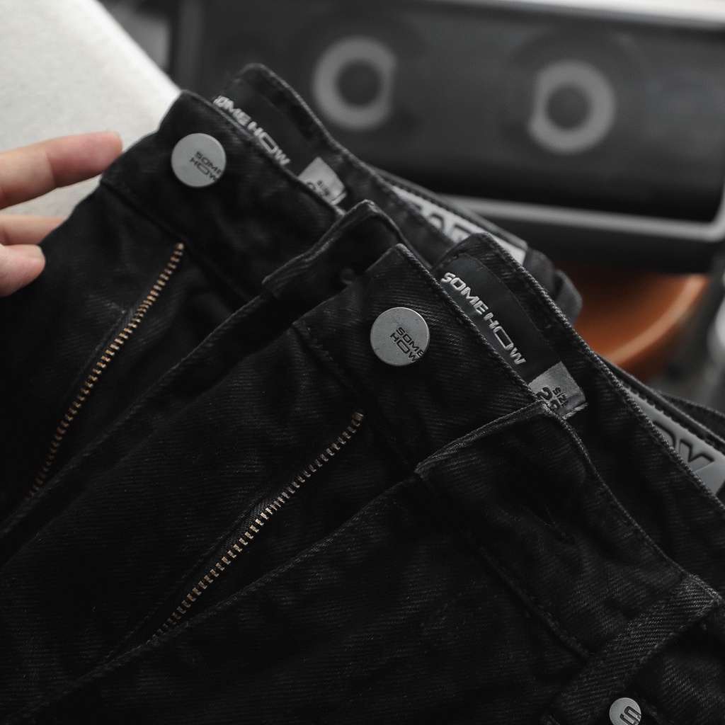 Quần Short Nam Jean Daily Wear Black , Chất Denim Thoải Mái , QD003550 , SOMEHOW