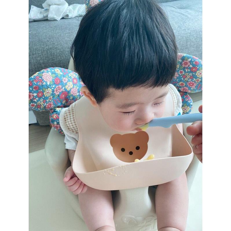 Yếm Ăn Dặm Silicon Có Máng Chống Rơi Vãi