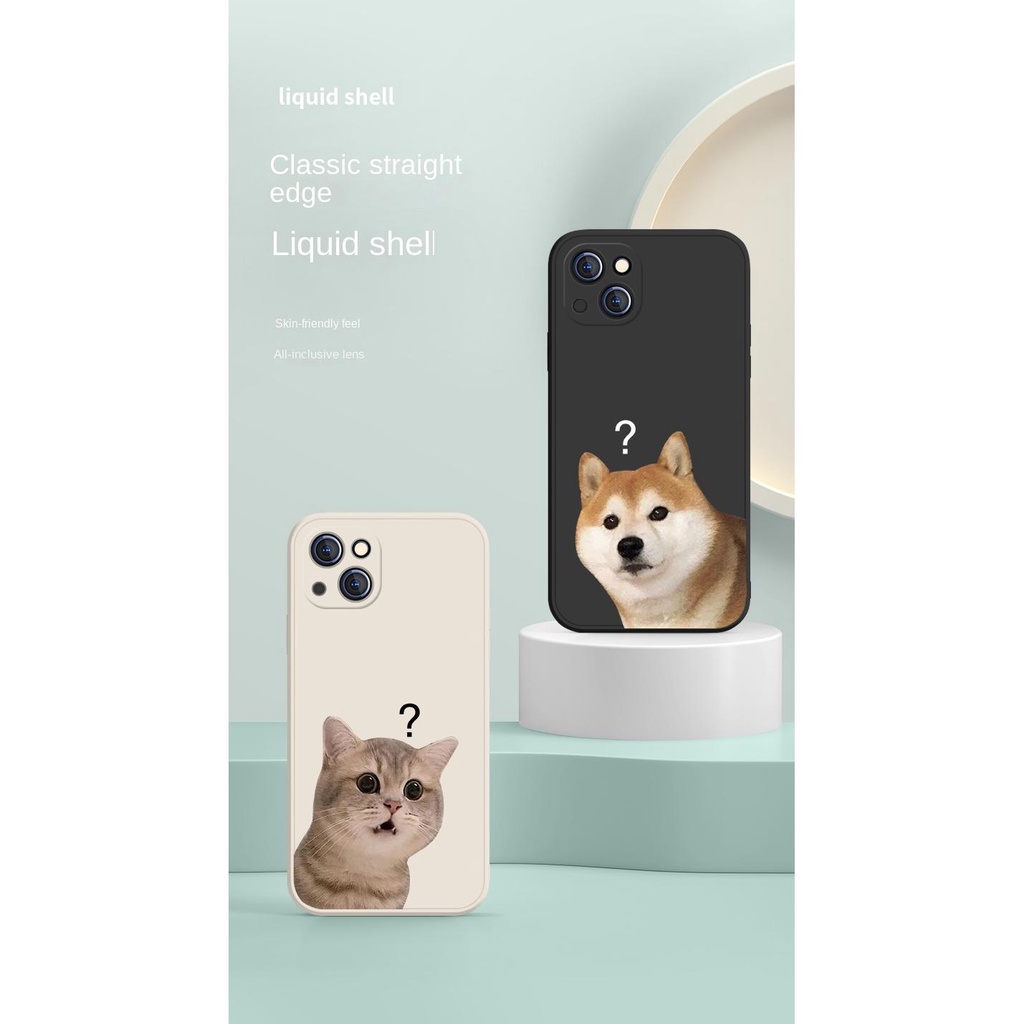 Ốp Điện Thoại Chống Sốc Hình Chó Mèo Cho Iphone 13 Pro 11 Pro Max Xr 6s 7 8 Plus 12 Mini 14 Pro Xs Max
