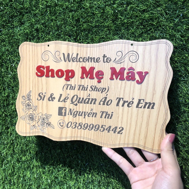 BẢNG GỖ TÊN SHOP [FREE SHIP-FREE THIẾT KẾ]