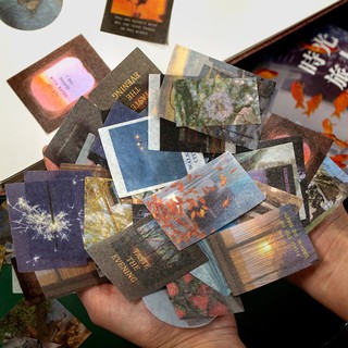 Set 100 chiếc sticker PHONG CẢNH CUỘC SỐNG nhẹ nhàng trang trí sổ, bullet journal