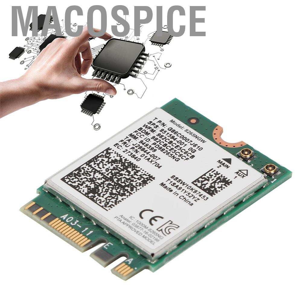 Card Mạng Không Dây Macospice Cho Intel 8265ngw 867mbps 2.4g / 5g Ngff Wifi Bt 4.2 Lenovo | BigBuy360 - bigbuy360.vn