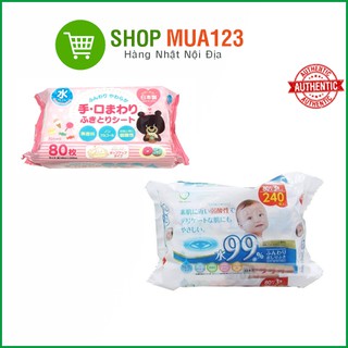 Gói 80 tờ giấy ướt cho bé Nhật nội địa