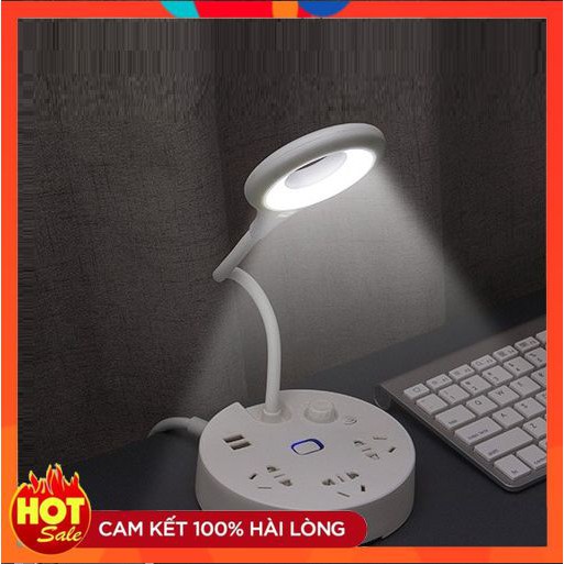 Đèn Học, Làm Việc Dể Bàn Chống Cận Tích Hợp Nhiều Ổ Cắm Và Cổng USB Sạc Điện Thoại Tiện Dụng