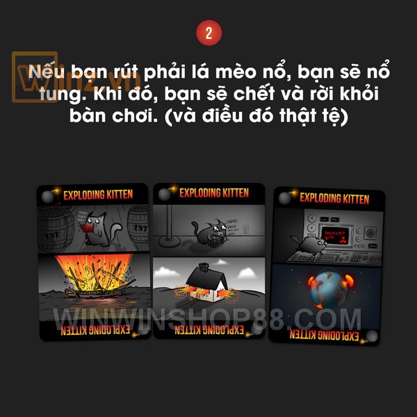 Exploding Kittens - Mèo Cảm Tử phiên bản 18+ (hộp đen) - Muasamhot1208