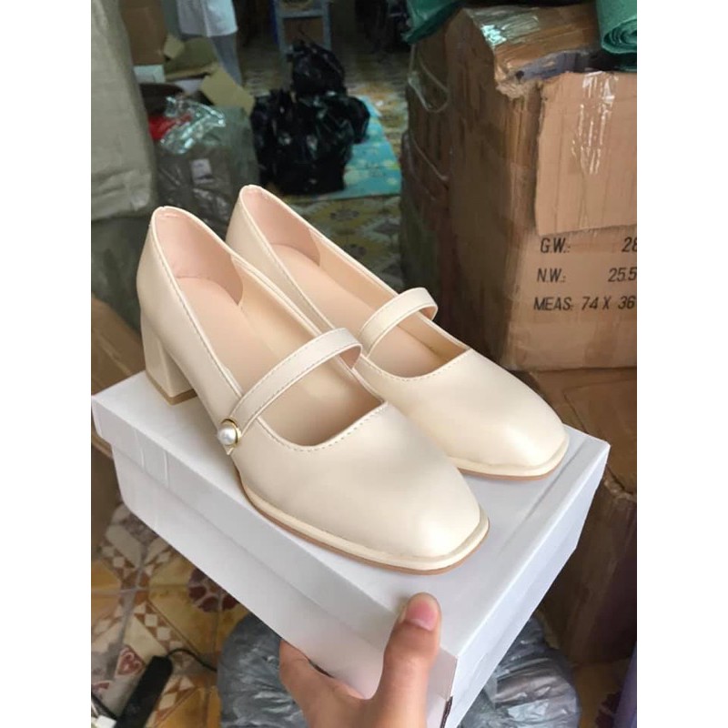 Giày cao gót style tiểu thư quai ngang