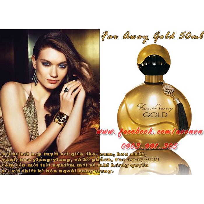 FREE SHIP CHÍNH HÃNG NƯỚC HOA NỮ AVON FAR AWAY GOLD 50ML