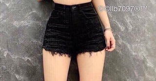 Quần sóc bò rách xước