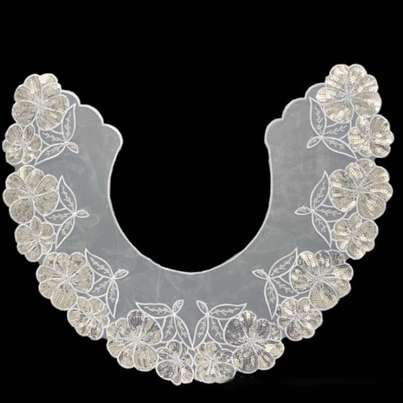 Vòng Cổ Ren Đính Hạt Kim Sa Hình Hoa Phong Cách Mùa Hè Cho Nữ