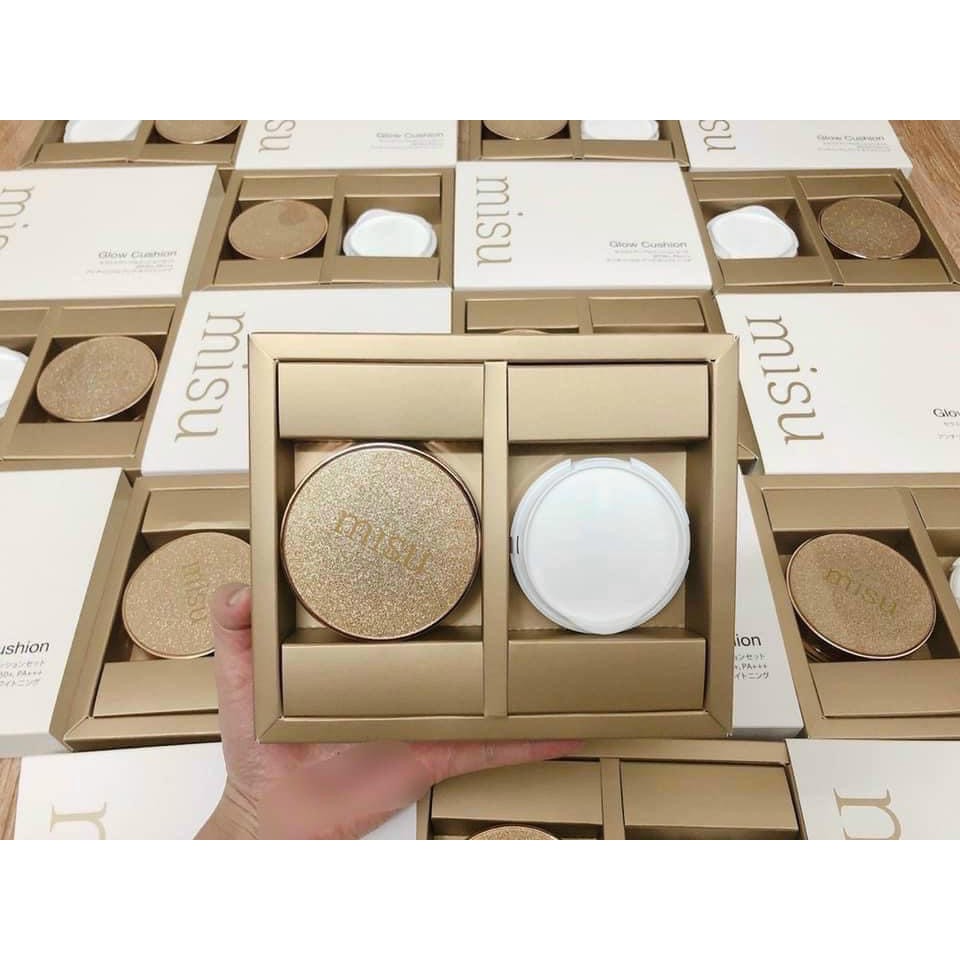 Phấn nước MISU GLOW CUSHION SPF 50 PA+ giúp da căng bóng hiệu quả - Bini.store.official
