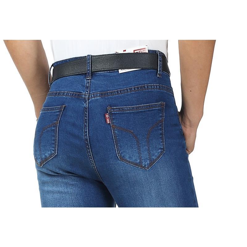 Quần Jeans Dài Ống Loe Lưng Cao Co Giãn Thời Trang Thu Đông Hàn Quốc Mới Cho Nam