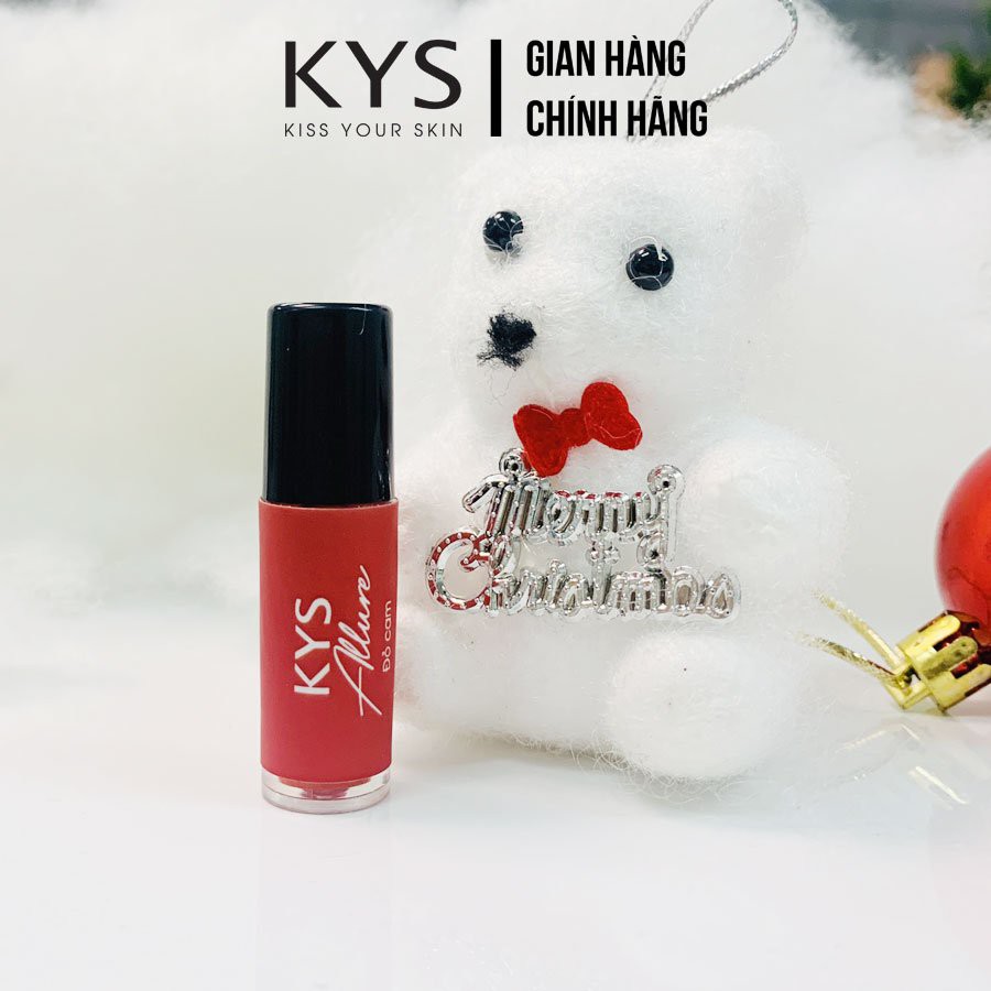 [TÔNG CAM NỔI BẬT] Son kem lì lâu trôi KYS Chocolate Matte Lipstick Đỏ Cam (phiên bản tester mini 0.8gr)