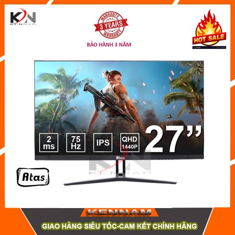 Màn hình máy tính 27 inch 2K ATAS MD270B - Tần số quét 75HZ - Tấm nền IPS - BH 3 năm