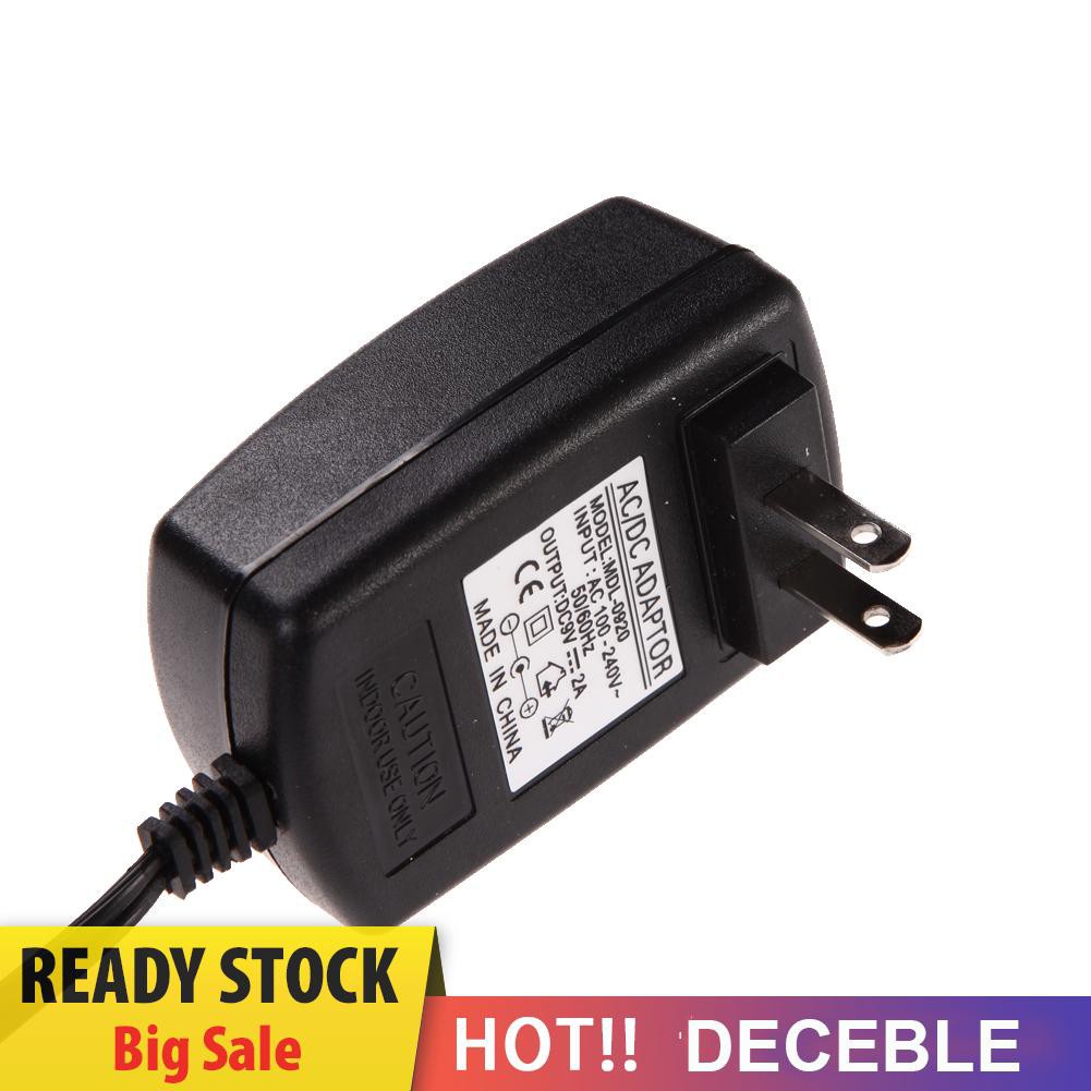 Deceble AC 100-240V Converter Adapter DC 5.5 x 2.5MM 9V 2A 2000mA Charger