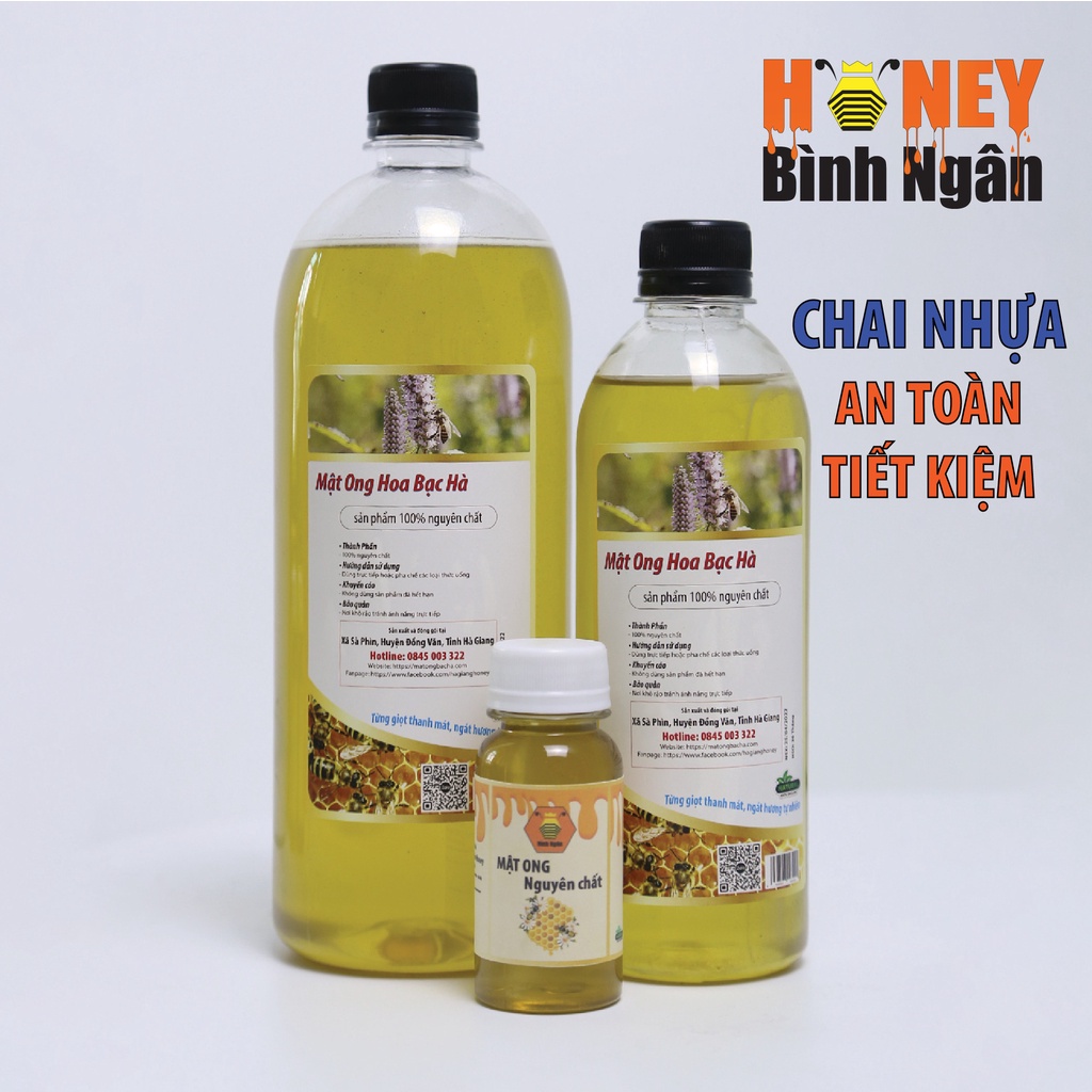 Mật Ong Hoa Bạc Hà nguyên chất Hà Giang Bình Ngân