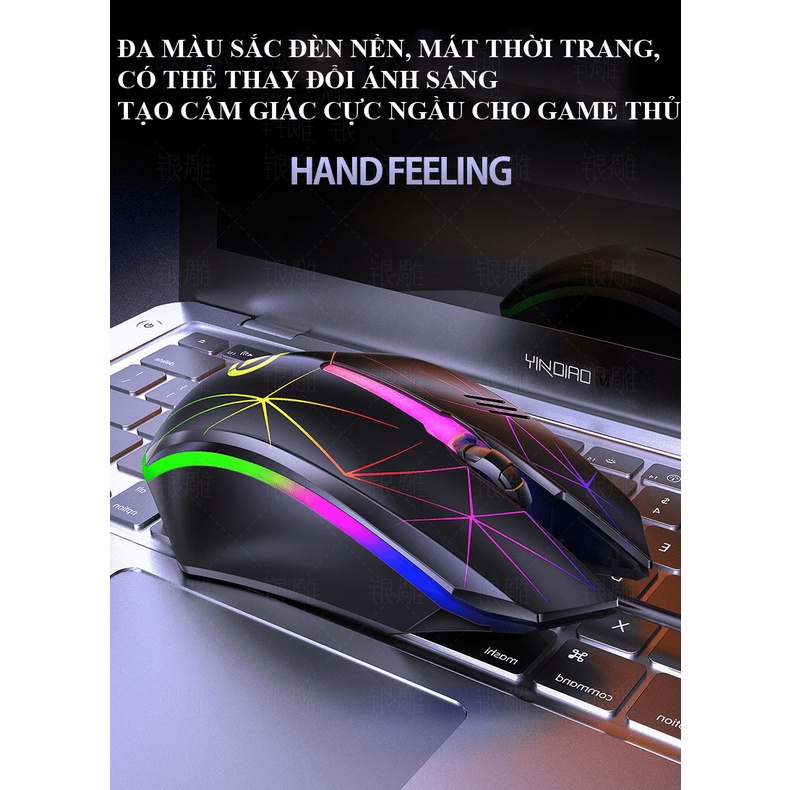 Chuột Game YINDIAO G6 Đèn led RGB màu tự thay đổi