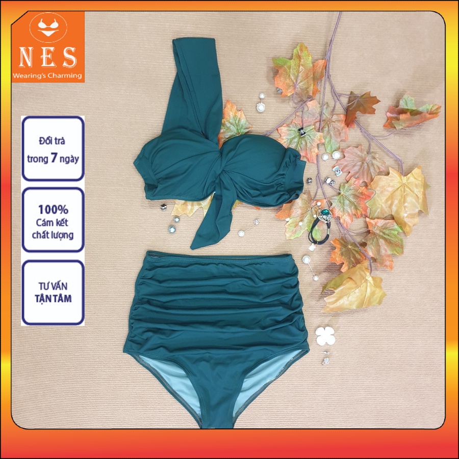 Bikini 2 mảnh đi biển quần ngắn thắt nơ dễ thương
