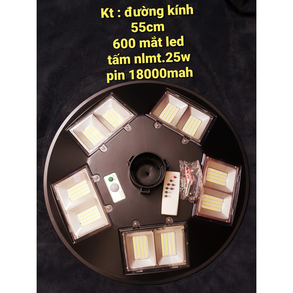 ⛔📣Đèn năng lượng mặt trời sân vườn, công viên UFO công suất 800W siêu sáng chống nước IP66 ⛔📣Freeship