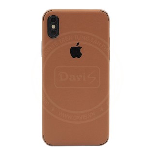 Miếng dán da dán full viền cho iphone X làm từ da thật cao cấp - Davis